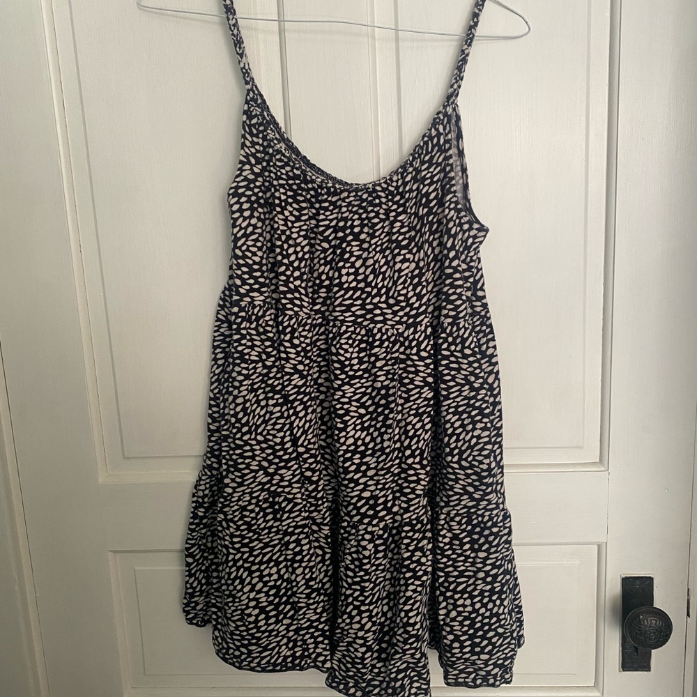 Old Navy Black and White Abstract Spot Dress